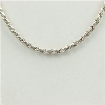 Sterling Silver Rope Necklace