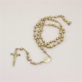 Sterling Silver Rosary Necklace