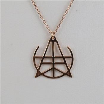 Sterling Silver Rose Gold Plated Necklace With Pendant