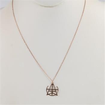 Sterling Silver Rose Gold Plated Necklace With Pendant