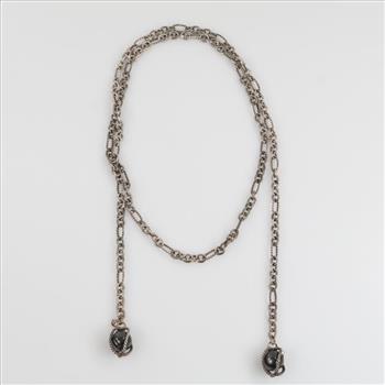 Sterling Silver Scraf Chain Necklace