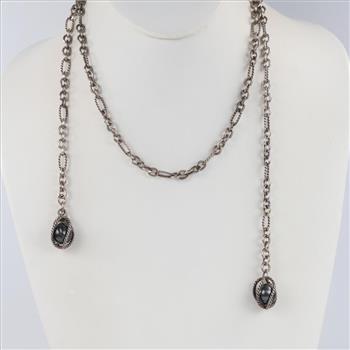 Sterling Silver Scraf Chain Necklace