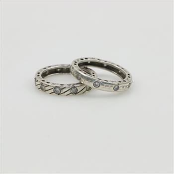 Sterling Silver Stack Rings, 2 Pieces