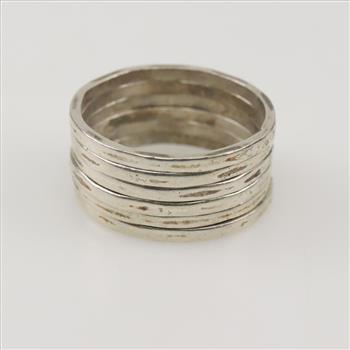 Sterling Silver Stacking Rings, 6 Pieces