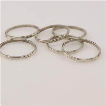 Sterling Silver Stacking Rings, 6 Pieces