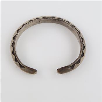 Sterling Silver Stamped Cuff Bracelet