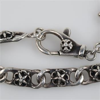 Sterling Silver Star Link Bracelet With Charm
