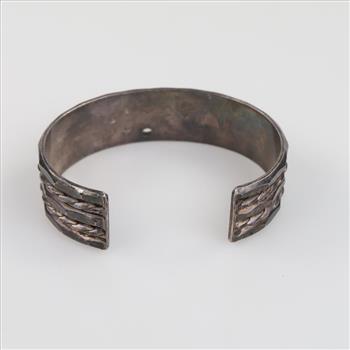Sterling Silver Textured Cuff Bracelet