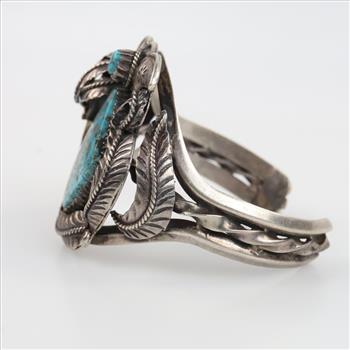 Sterling Silver Turquoise & Claw Cuff