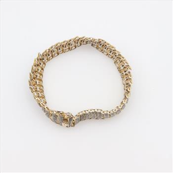Sterling Silver Two Tone Bracelet