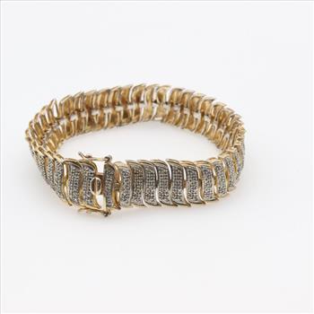 Sterling Silver Two Tone Bracelet