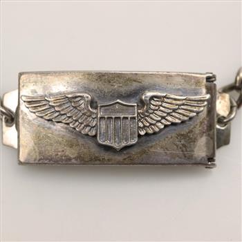 Sterling Silver US Army Air Force ID Bracelet