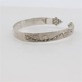 Sterling Silver Vine Engraved Cuff Bracelet
