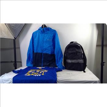 Steve Madden Backpack, Colombia Medium Jacket, XL T-Shirt, 3 Pieces