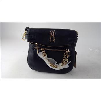 Steve Madden Black Leather Side Satchel Bag