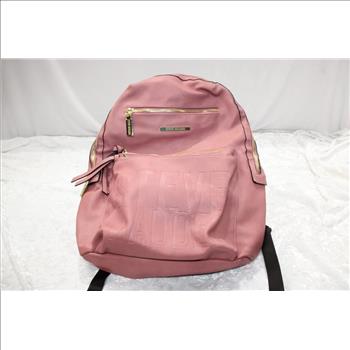 Steve Madden Dusty Rose Color Polyurethane Backpack W/gold Hardware