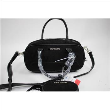 Steve Madden Faux Suede Black Crossbody Handbag