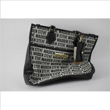 Steve Madden Handbag Purse With Matching Black Leather Handbag