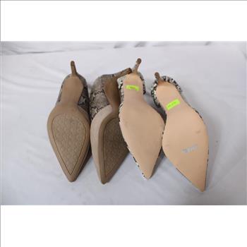 Steve Madden Snake-Print Heels, Kelly & Katie Snakeskin/Suede Pumps, 7M, 2 Pieces