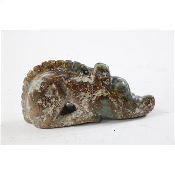 Stone Carving Of Lizard With Case