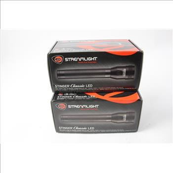 Streamlight Stinger Classic LED Flashlights, 2 Pieces With Streamlight Charger