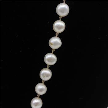 String Of Pearls Necklace 14kt Gold Clasp