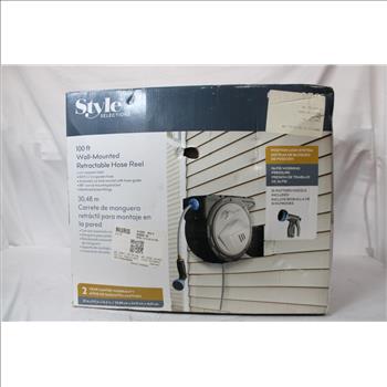 Style Selection 100ft Wall Mounted Retractable Hose Reel