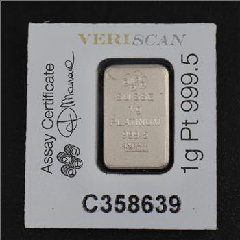 Suisse Fine Platinum 1g Bar