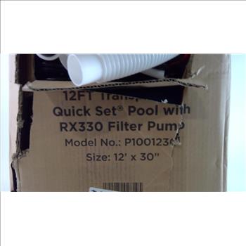 Summer Waves 12FT Transparent Quick Set Pool With RX330 Filter Pump