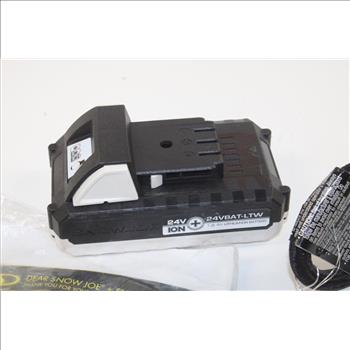 Sun Joe 24-Volt Ion+ Cordless Portable Air Compressor With 1.3 Battery, Charger, Storage Bag .