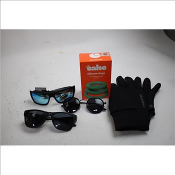 Sunglasses, Hot Hands Stick, Head Gloves, Cake Silicon Rings For Men