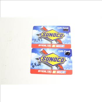 Sunoco Gift Cards, $75.93, 2 Pieces