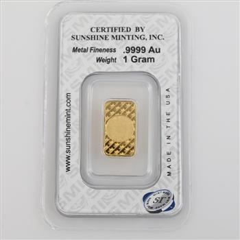 Sunshine Mint Fine Gold 1g Bar