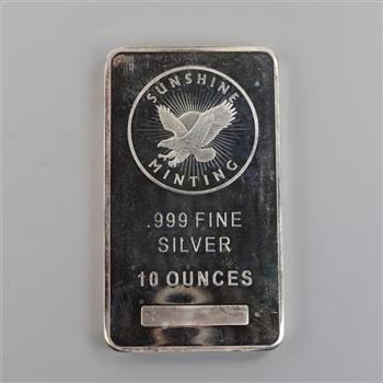 Sunshine Minting Fine Silver 10 Oz Bar