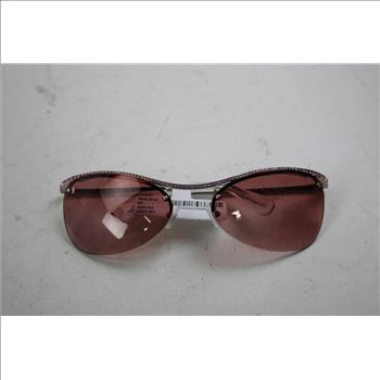 Swarovaski Silver Metal Frame With Striking Pink Gradient Glasses & Crystal Sunglasses