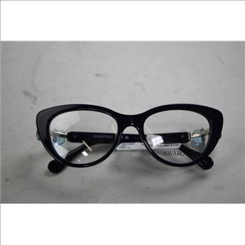Swarovski Dark Blue Full-Rim Cat Eye With Blue Gems Eyeglasses