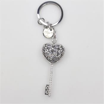 Swarovski Key And Heart Keychain