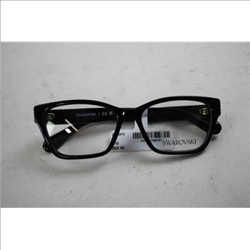 Swarovski Rectangular Acetate Glasses Black