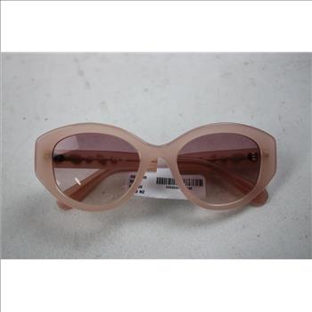 Swarovski Rounded Pink Opal With Violet Lenses & Crytals Framed Sunglasses