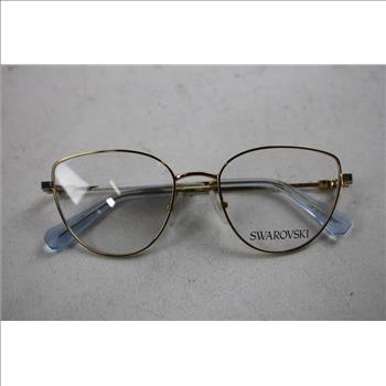 Swarovski Women's Cat Eye Gold/Clearblue Eyeglasses