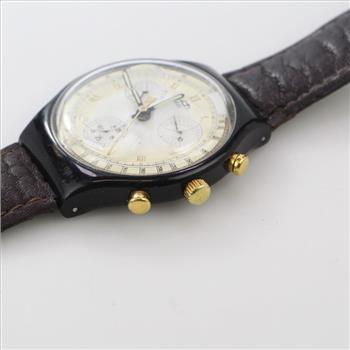 Swatch Brown Leather Watch
