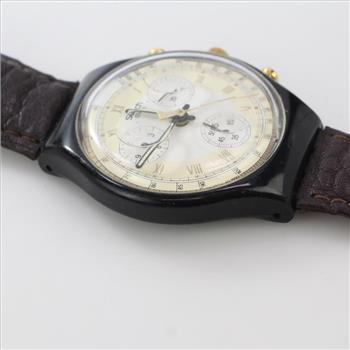 Swatch Brown Leather Watch