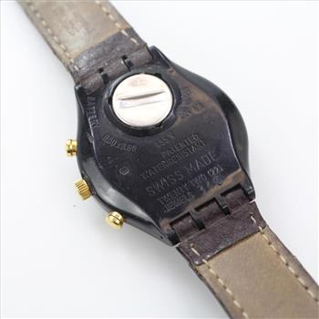 Swatch Brown Leather Watch