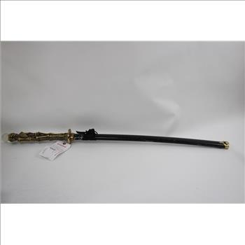 Sword With Black Scabbard And Skeleton Hilt