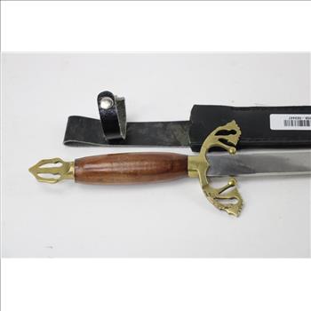 Sword With Leather Sheath