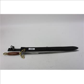 Sword With Leather Sheath