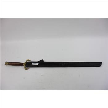 Sword With Leather Sheath