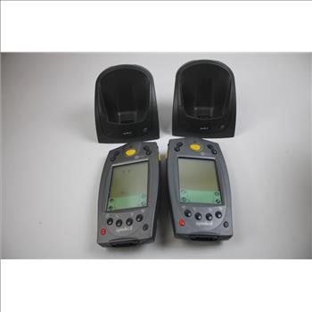 Symbol Handheld Mobile Computers With Charging Stations, 2 Pieces