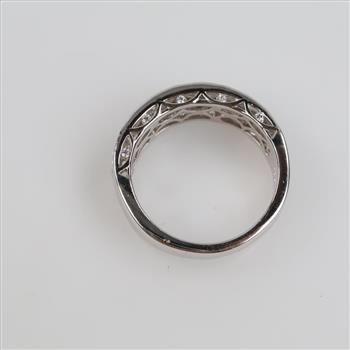 Tacori IV Platinum Over Sterling Silver Clear Stone Ring