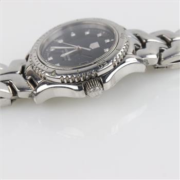 Tag Heuer Black Diamond Dial Watch-Evaluated By Our Certified Gemologist-AGS/GIA